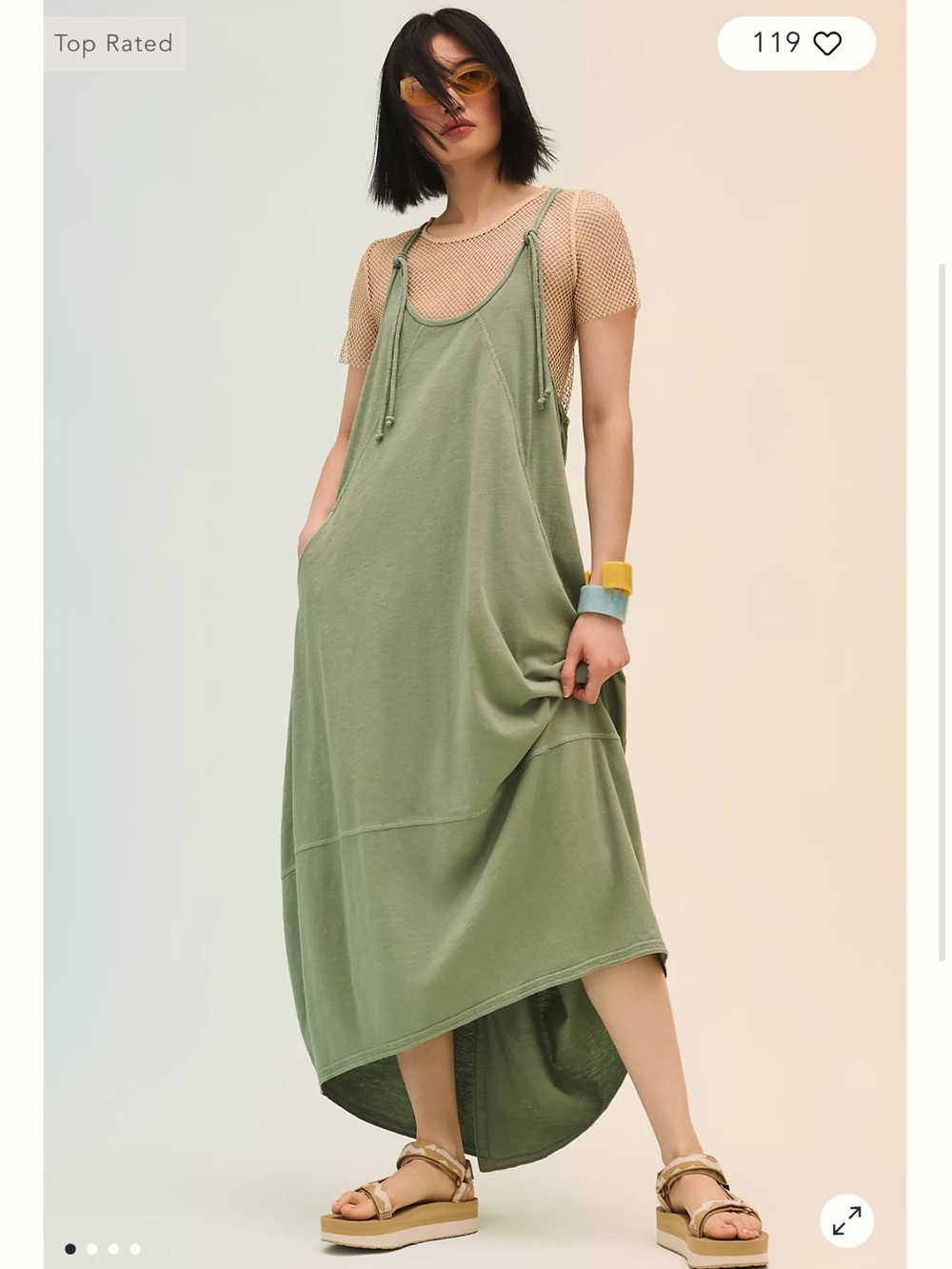 Daily Practice by Anthropologie Lounge Midi Dress 100% Cotton
